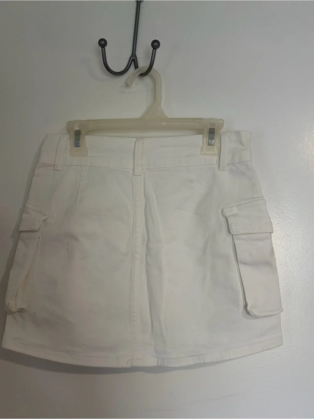 Amazon White Cargo Mini Skirt